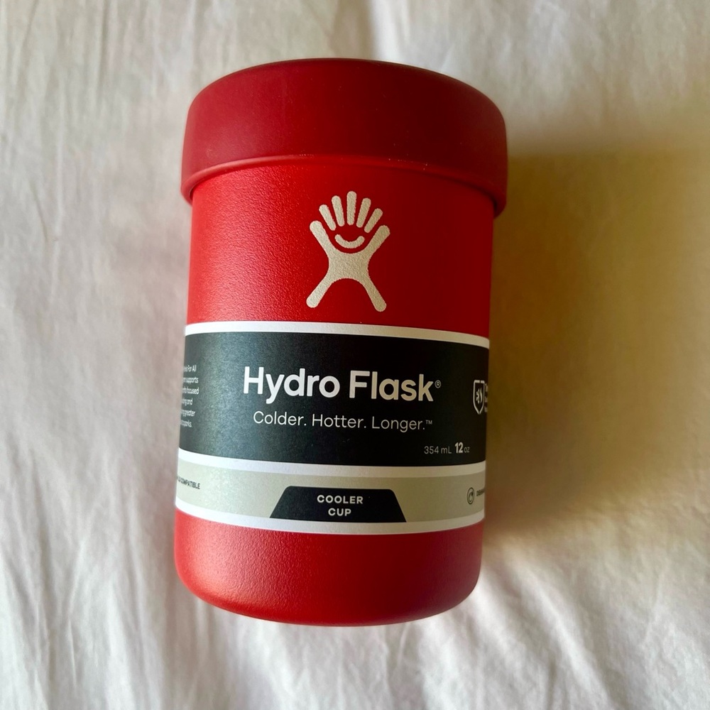 Hydro Flask Cooler Cup  12oz- Beer Seltzer Pop Can Insulator Holder Goji Red NEW - Picture 3 of 5